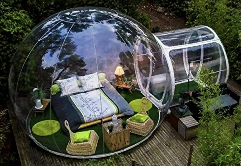 small inflatable bubble tent